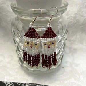 NEW - Boho Chic Beaded Santa Earrings